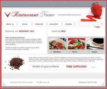 Pagina / site web de prezentare restaurant
