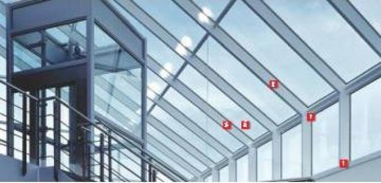 Sistem luminatoare Lamilux CI arhitectura din sticla KWS 60 de la Skylux Consulting