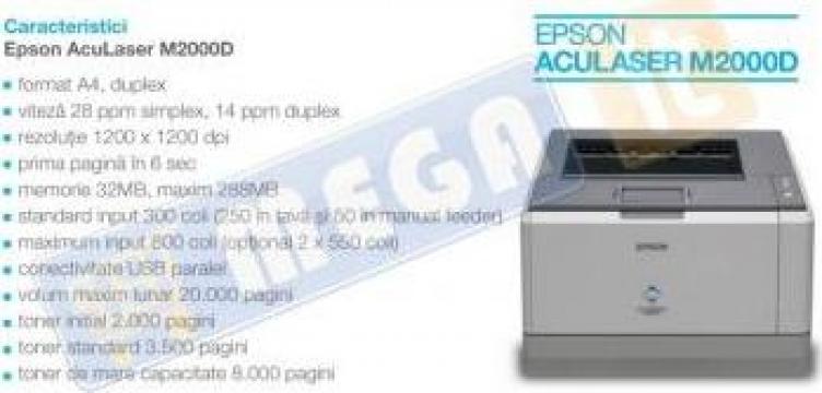 Imprimanta Epson AcuLaser M2000D, 28ppm,14ppm duplex,1200dpi