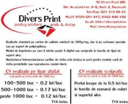 Carti de vizita de la Sc Divers Print Srl