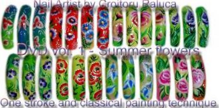 DVD, Nail Art vol. 1 - Summer flowers de la Croitoru Raluca Pfa