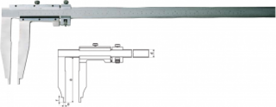 Subler mecanic cu reglaj fin, 1500 x 200 mm de la Akkord Group Srl