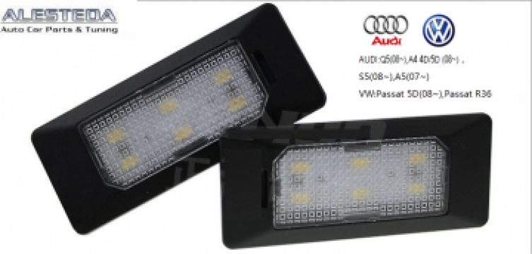 Lampa numar LED Audi Q5, A4, A5, S5, TT VW Passat 5 usi de la Alesteda Srl
