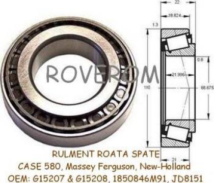 Rulment roata spate Case 580, Massey Ferguson, New-Holland de la Roverom Srl