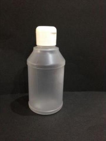 Flacon plastic transparent/alb 270 ml cu dop flip top de la Vanmar Impex Srl