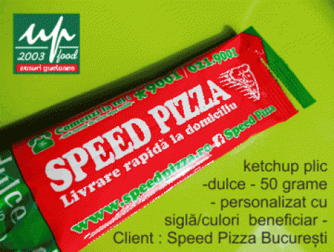 Ketchup plic personalizat cu sigla beneficiar de la Up 2003 Food Srl