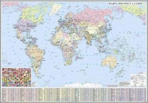 Harta politica a Lumii - 3500x2400 mm de la Eduvolt