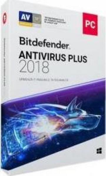 Antivirus Bitdefender Plus 2018, 2 ani, 1 dispozitiv de la Eduvolt