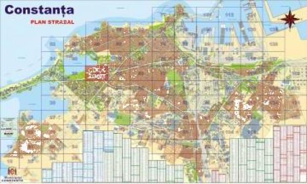 Harta municipiul Constanta 1,5x2,5m actualizata