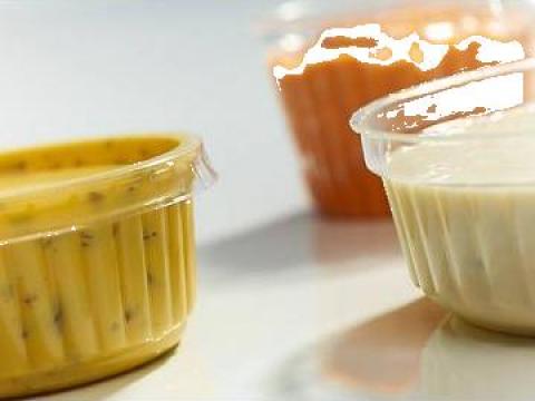 Containere transparente pentru sosuri si creme de la Duton Plast Muscel Sa