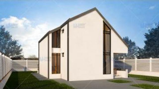 Proiect casa parter + mansarda (100 mp) - Anais