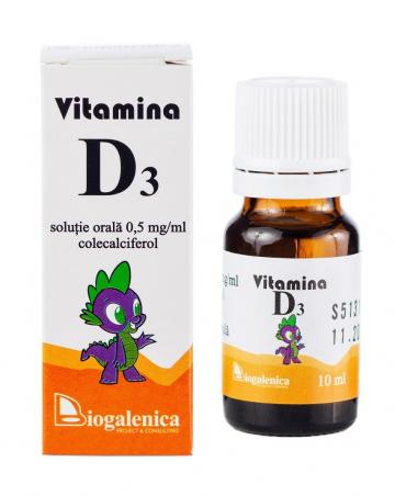 Supliment alimentar Vitamina D3 - solutie orala - 10 ml