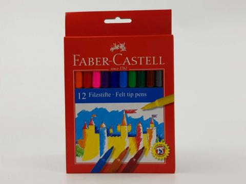 Carioci colorate 12 bucati Faber-Castell de la Pepitashop.ro