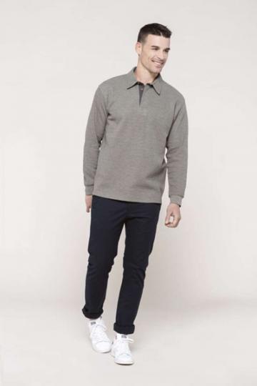 Bluzon barbati French Rib Polo Sweatshirt
