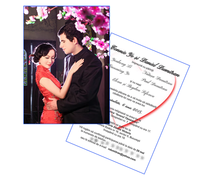 Invitatii de nunta personalizate INVN033 de la Apia Prest Srl