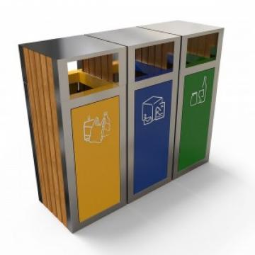 Set moderna de reciclare cu decor din lemn Kuokio AS