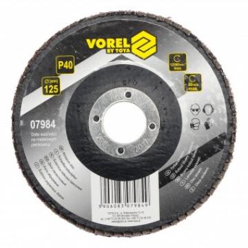 Disc abraziv 125x22.2mm, P100, Vorel 07987 de la Viva Metal Decor Srl
