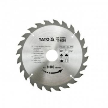 Disc vidia pentru lemn 184 mm, Yato YT-6060, 24 dinti de la Viva Metal Decor Srl