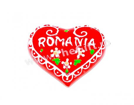Magnet ceramic de frigider, inima Romania de la Thegift.ro - Cadouri Online