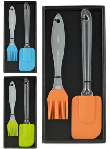 Set pensula si spatula din silicon pentru bucatarie