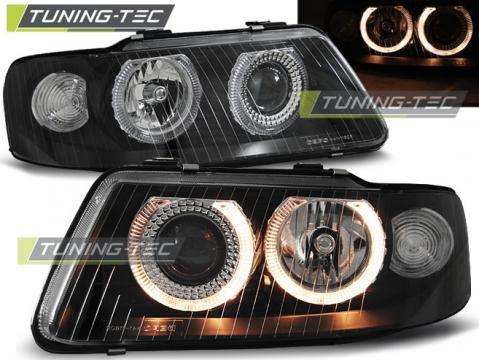 Faruri compatibile cu Audi A3 09.00-05.03 Angel Eyes negru de la Kit Xenon Tuning Srl