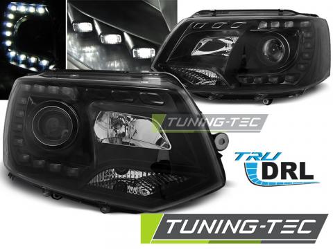 Faruri compatibile cu VW T5 2010-2015 negru TRU DRL de la Kit Xenon Tuning Srl