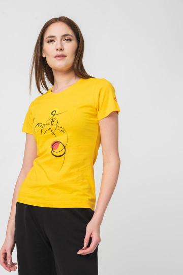 Tricou casual F Cal Pegas Yellow-S de la Etoc Online