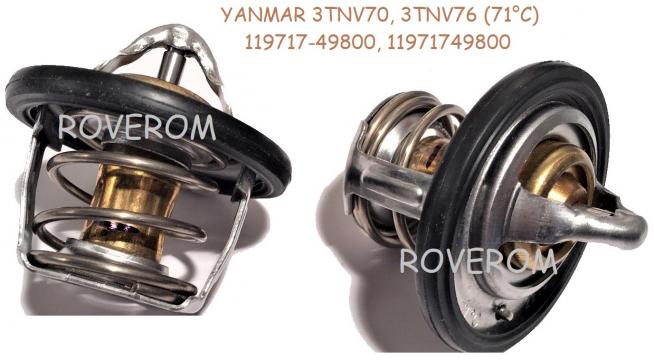 Termostat Yanmar 3TNV70, 3TNV76, Komatsu 2D70, 3D76 (71 C)