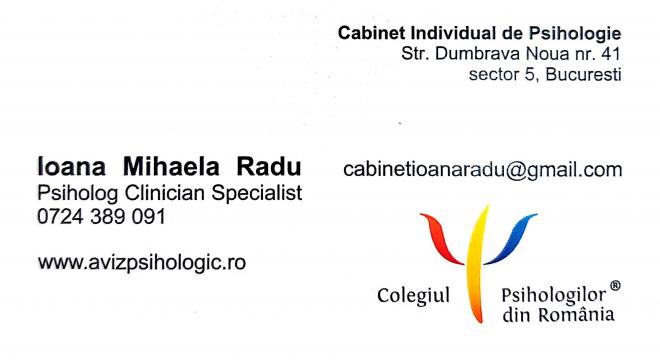 Test psihologic insotitor/asistent personal de la Cabinet De Psihologie Radu Ioana Mihaela