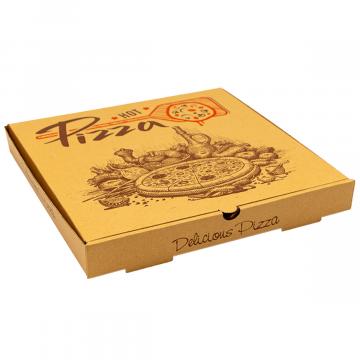 Cutie din carton kraft pentru pizza, 28x28 cm (50 bucati)