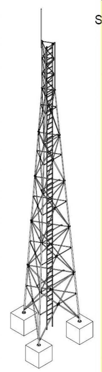 Pilon antene (GSM/Telefonie/Comunicatii) (12 m) 18 m