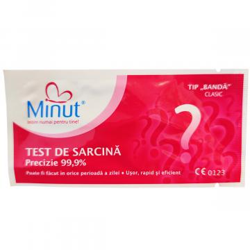 Test sarcina HCG urina, tip banda 2,5 mm - Minut (1 bucata) de la Sirius Distribution Srl