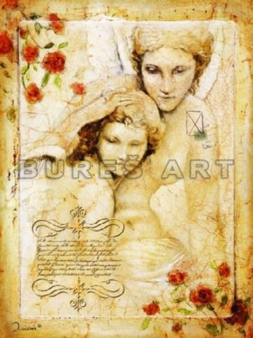 Tablou decorativ Dragoste materna inramat de la Arbex Art Decor