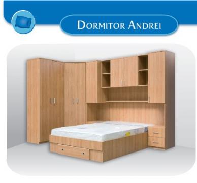 Mobilier dormitor pe colt Andrei