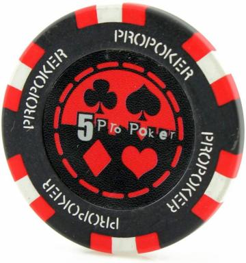 Jeton Pro Poker - Clay - 13,5g - culoare rosu de la Chess Events Srl