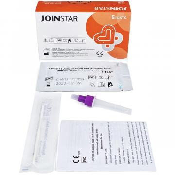 Set 5 teste rapide Covid-19 antigen lateral nazal Joinstar