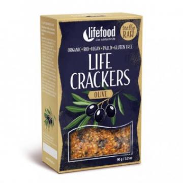 Biscuiti Lifecrackers cu masline raw eco 90g de la Supermarket Pentru Tine Srl