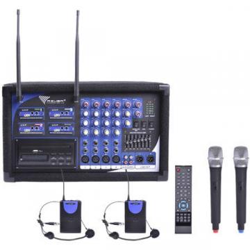Microfoane wireless, casca, Azusa PA-180, 2x200w, 8 ohm de la Marco & Dora Impex Srl