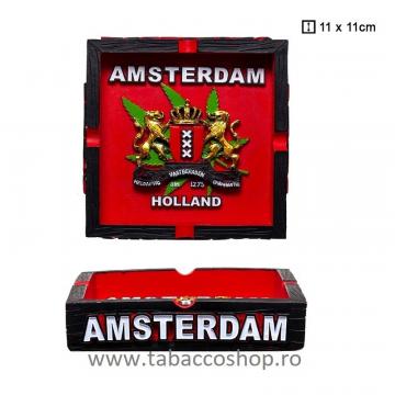 Scrumiera Amsterdam XXX Logo Black and Red 110mm