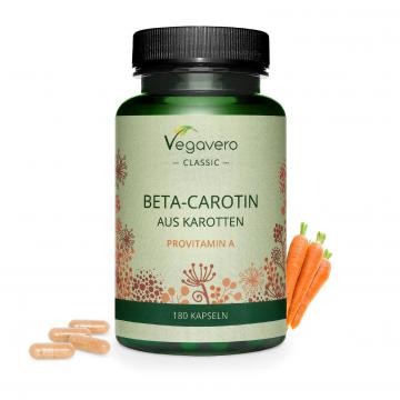 Supliment alimentar Vegavero Beta Carotene 180 capsule de la Krill Oil Impex Srl