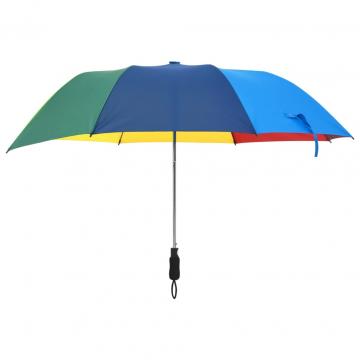 Umbrela pliabila automata, multicolor, 124 cm