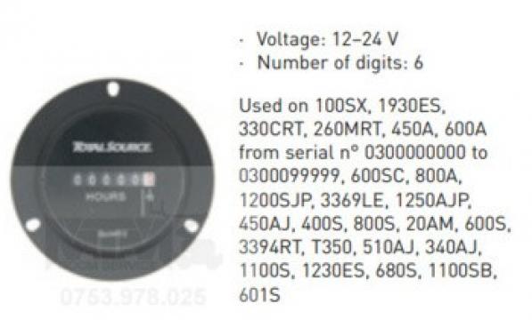 Indicator ore 12 24VDC nacela JLG 3369LE 1250AJP 450AJ 400S de la M.T.M. Boom Service