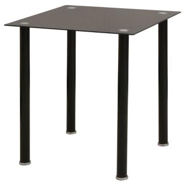 Set masa si scaune de bucatarie, negru, 3 piese
