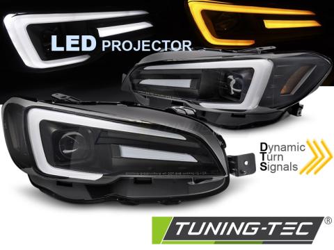 Faruri LED Headlights DRL negru Subaru WRX 14-22 de la Kit Xenon Tuning Srl