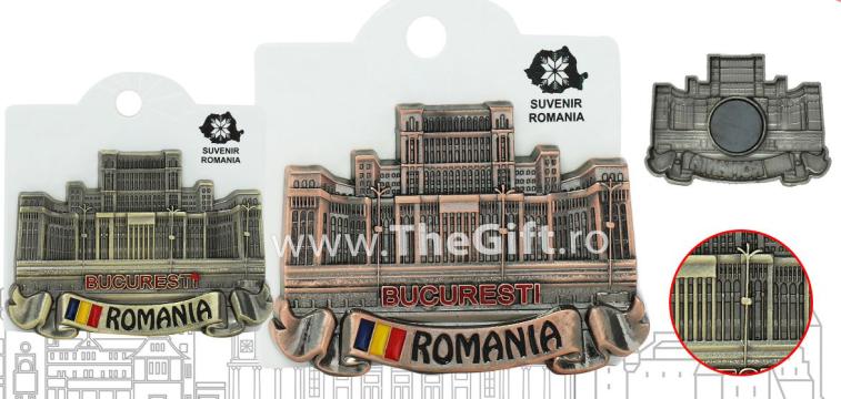 Magnet de frigider, metalic, Casa Poporului, Romania de la Thegift.ro - Cadouri Online