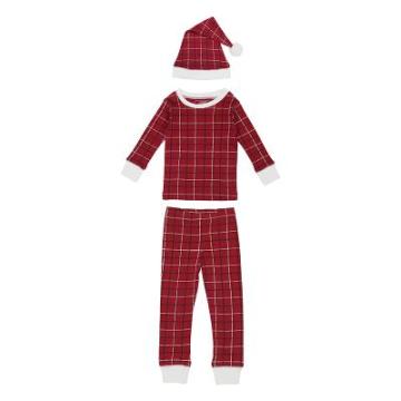 Pijama cu caciulita copii Holiday Santa Baby Lovedbaby
