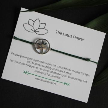 Bratara cu floare de lotus de la Raw Jewellery Srl