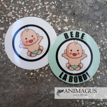 Sticker rotund Bebe la Bord