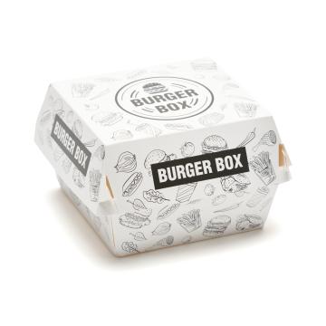 Cutie carton imprimata pentru hamburger - mica