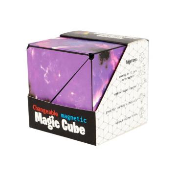 Jucarie Cub tangram magnetic, 3D Magic Cube, Lila